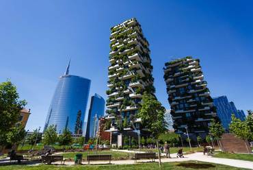 A Bosco Verticale Milánóban. 