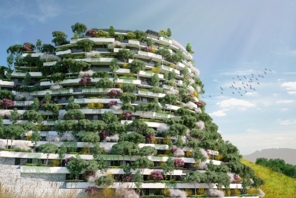 A Bosco Verticale mintájára létrehozott hotel a kínai Guizhou-i tartománybéli Wanfeng völgyében.