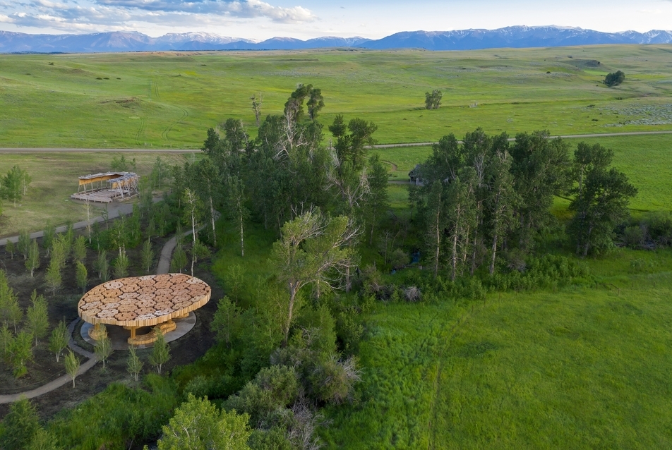 Diébédo Francis Kéré: Xylem pavilon, Tippet Rise Art Center, Montana, USA. Fénykép: Iwan Baan, a Tippet Rise és Iwan Baan jóvoltából.