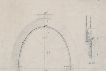 Budai Alagút, metszet, Állami Mélyépítéstudományi és Tervező Intézet, 1949 (Lechner Tudásközpont, Dokumentációs Központ / Tervtár)