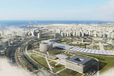 Az Okka tervei a tripoli Tudás- és Innovációs Központhoz. Forrás: Tripoli Special Ecomonic Zone, tsez.gov.lb