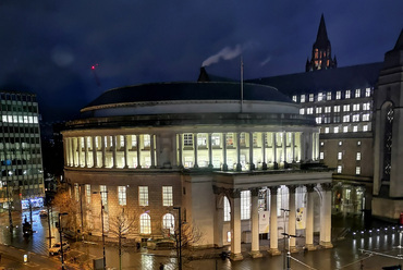 A Manchesteri Központi Könyvtár épülete. Fotó: Bán Dávid