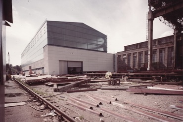 A  Ganz Hajó-és darugyár egyik csarnoka, 1984., Forrás: Fortepan, 25176