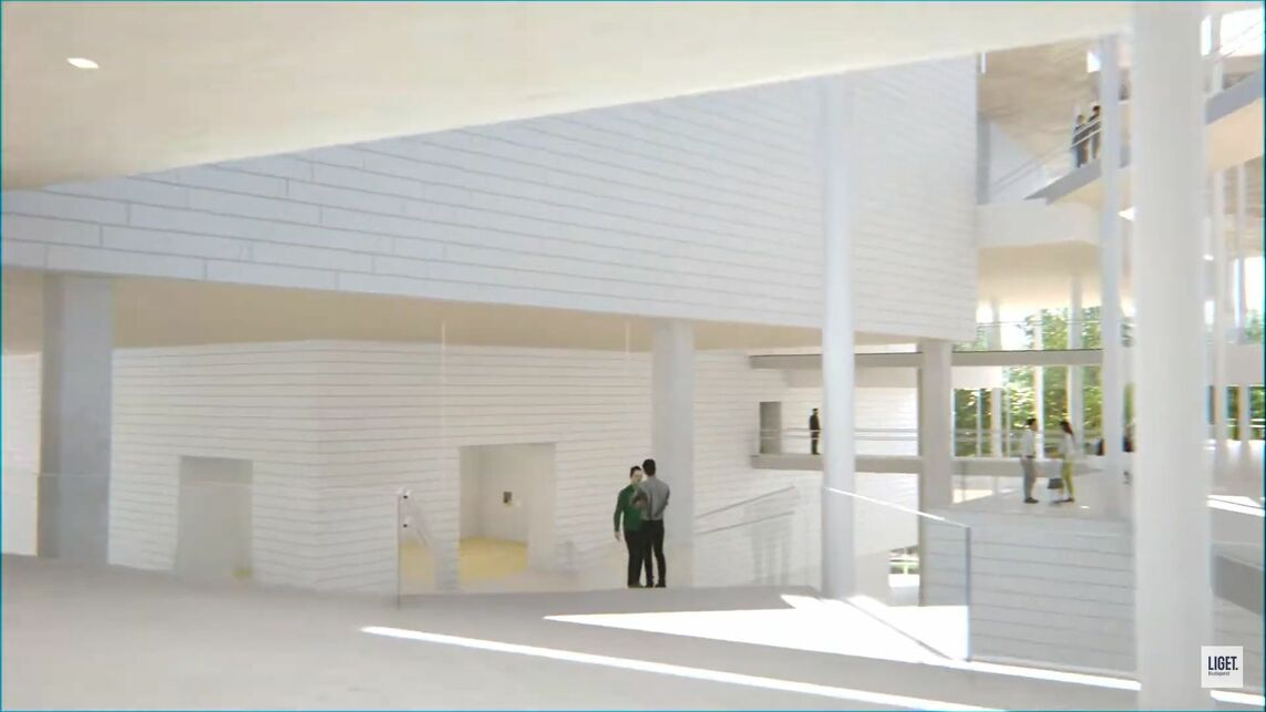 Az Új Nemzeti Galéria látványterve - terv: SANAA és a Bánáti + Hartvig Építész Iroda Kft. - forrás: Városliget Zrt. animáció