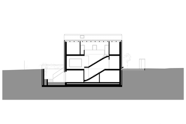 JK-Ház A metszet - terv: Dévényi Márton,  Gyürki-Kiss Pál (MARP) és Jakabfi Kovács Boglárka