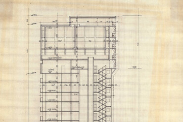 A „42 j. víztározós öntött magasház” metszete, 1970 – Lechner Tudásközpont, Dokumentációs Központ / Tervtár, TTI