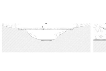 Híd, metszetek. Építész: Tóth Adrienn