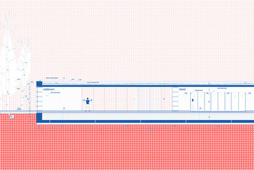 Ercsi vízitúra megállóhely – metszet – terv: Erhardt Panna Sára / BME Építészmérnöki Kar, Középülettervezési tanszék