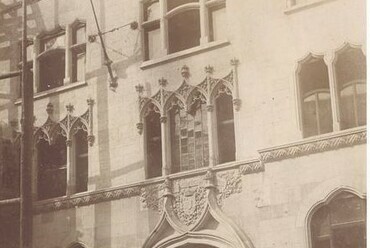 A Pénzügyminisztérium új palotájának építése, elkészült az Iskola téri épületszárny, Fotó forrása: Fővárosi Szabó Ervin Könyvtár Budapest Gyűjtemény