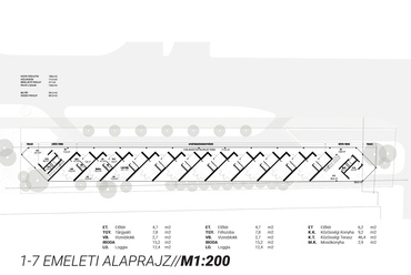 1-7. emeleti alaprajz - Laag, Alap Műhely