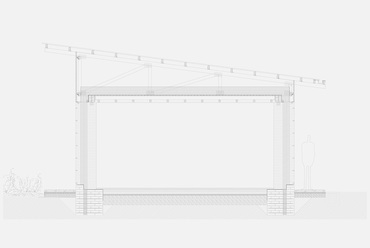 Metszet - Táj-Restaurációs Központ - építész: Szántó Hunor Albert