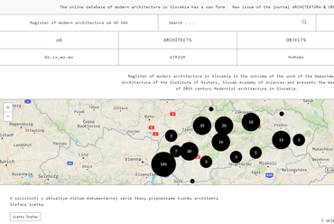 Register Architektury. Képernyőkép: Építészfórum