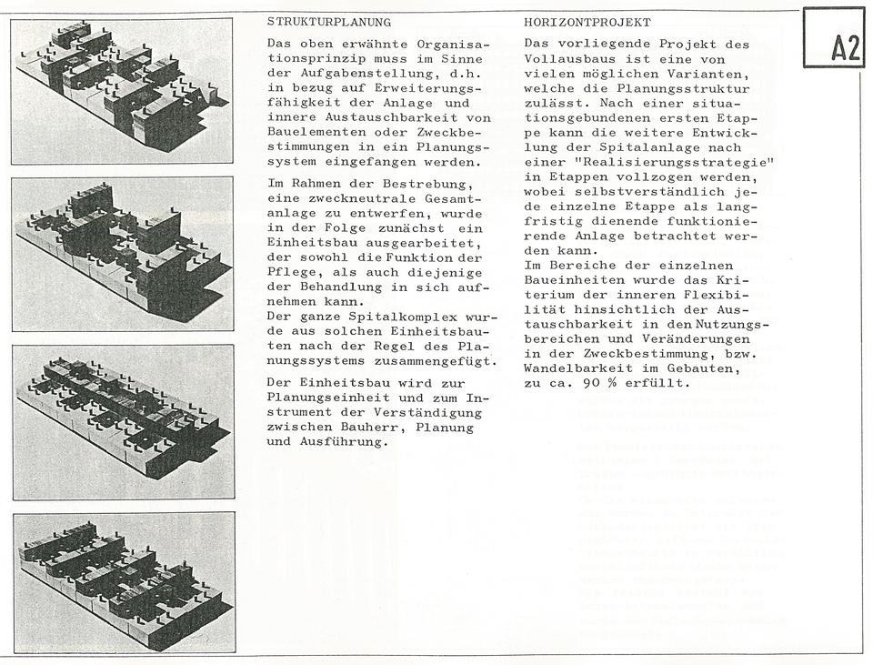 Kórházegyüttes, Aarau, Aargau, Svájc, 1971–75, Hajnos Miklós