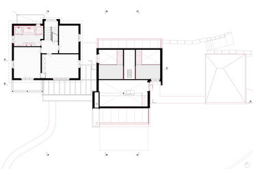 Forch, Családi ház. Építész: Mentha Walther Architekten - Magasföldszint, alaprajz