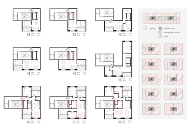 Bogyó utcai társasház – alaprajzok – építész: ZIP Architects 