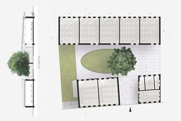 Afrika peremén | Általános iskola Szenegálban | Alaprajz, metszet | Építész: Kazi Zsolt, Gáspárdy Blanka