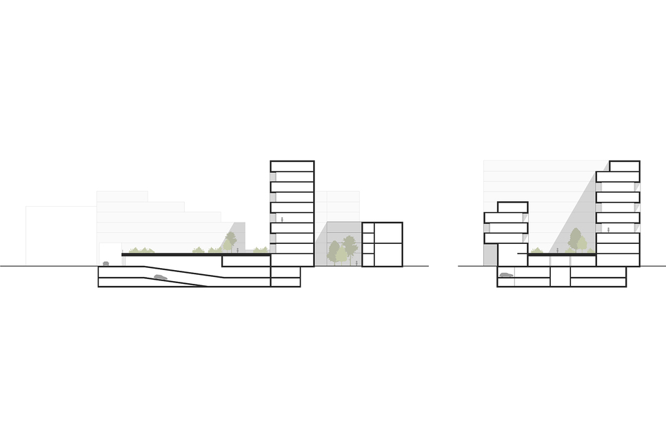 Bogyó utcai társasház – metszetek – építész: ZIP Architects 