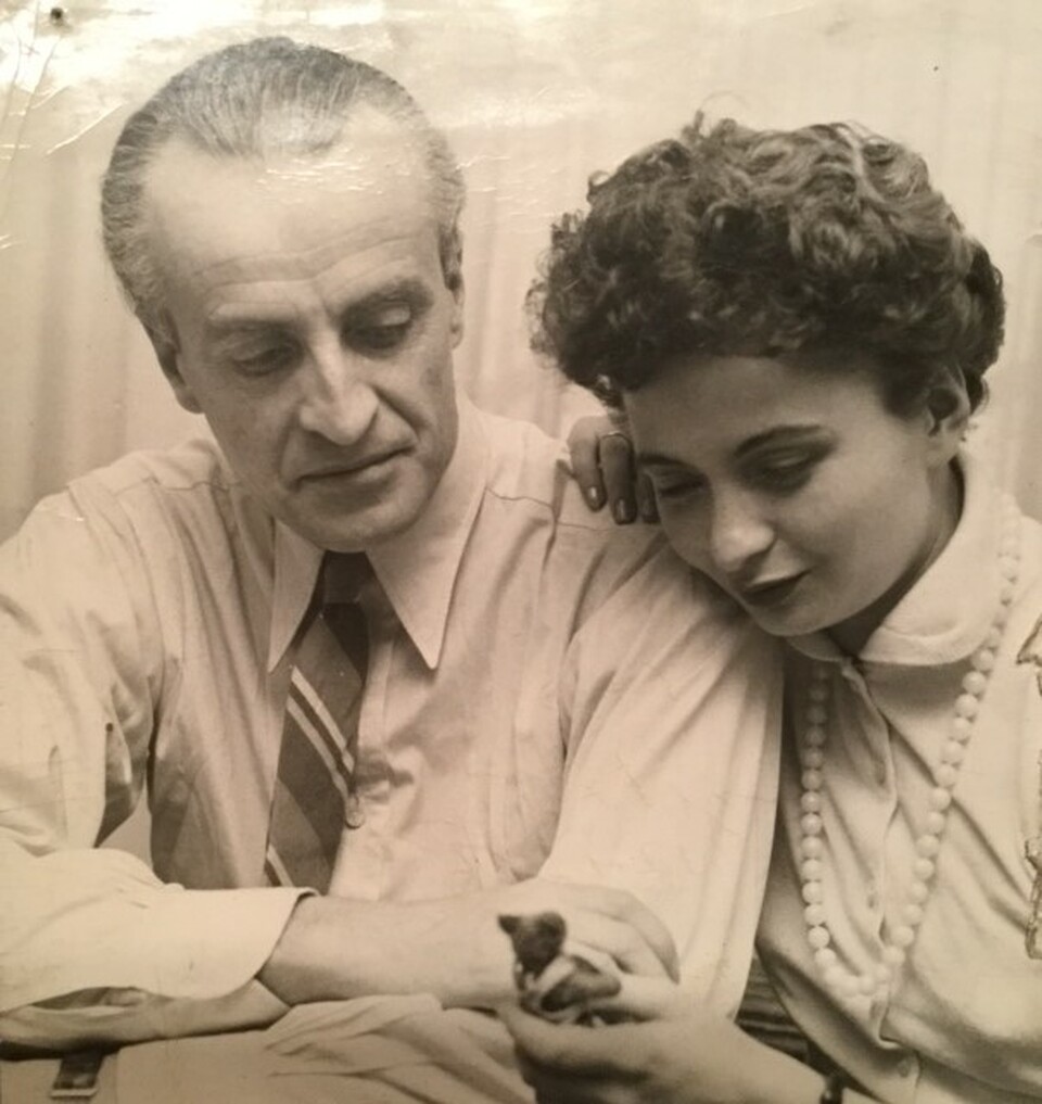 Szokolay Vállay Olga és férje, 1956