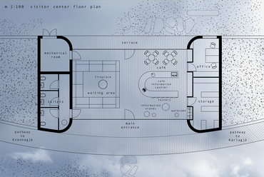 Iceland Cave Tower – Terv: Minusplus 2020. – Visitor center alaprajz