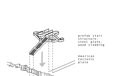 Iceland Cave Tower – Terv: Minusplus 2020. – Walking path robbantott ábra