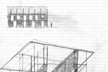 Egy korai víziórajz az épület működéséről.  – terv: Laki Ábel