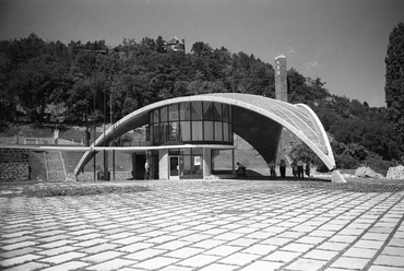 Tihany, az egykori posta a hajóállomáson, 1966. Forrás Fortepan - Jakab Antal