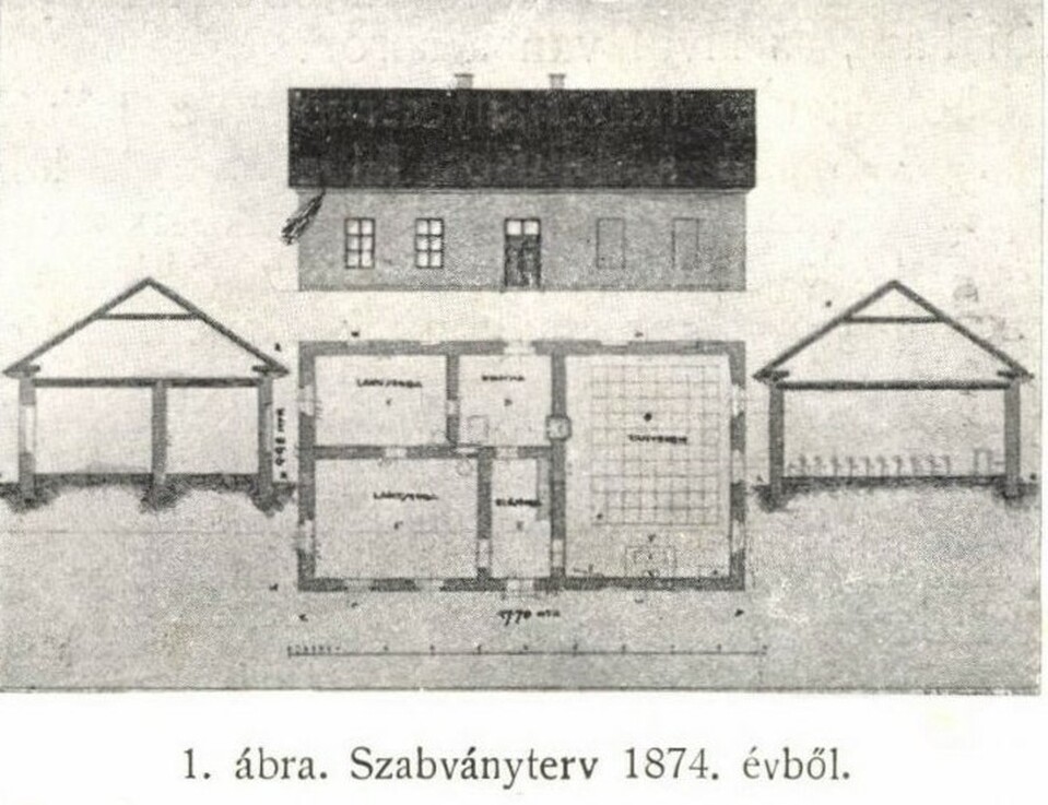 Szabványterv 1874-ből. Forrás: Magyar Mérnök- és Építész-Egylet Közlönye 1914. 48. évf. 2. szám