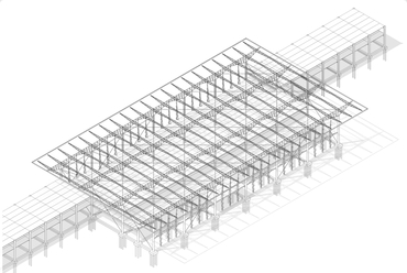 A Quintus Design terve a Debreceni Nemzetközi Repülőtér pályázatán. Tartószerkezet