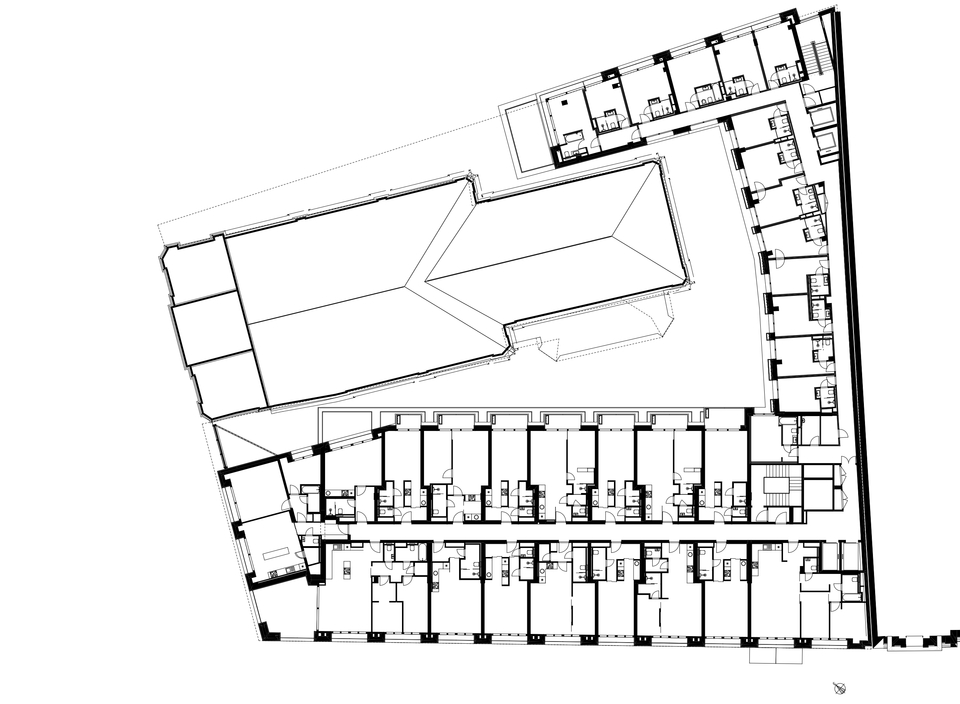 Alaprajz, 3. emelet, Emerald Residence, Óbuda Építész Stúdió, 2018-2021, A további alaprajzok és metszetek, homlokzatok a mellékletben érhetőek el.