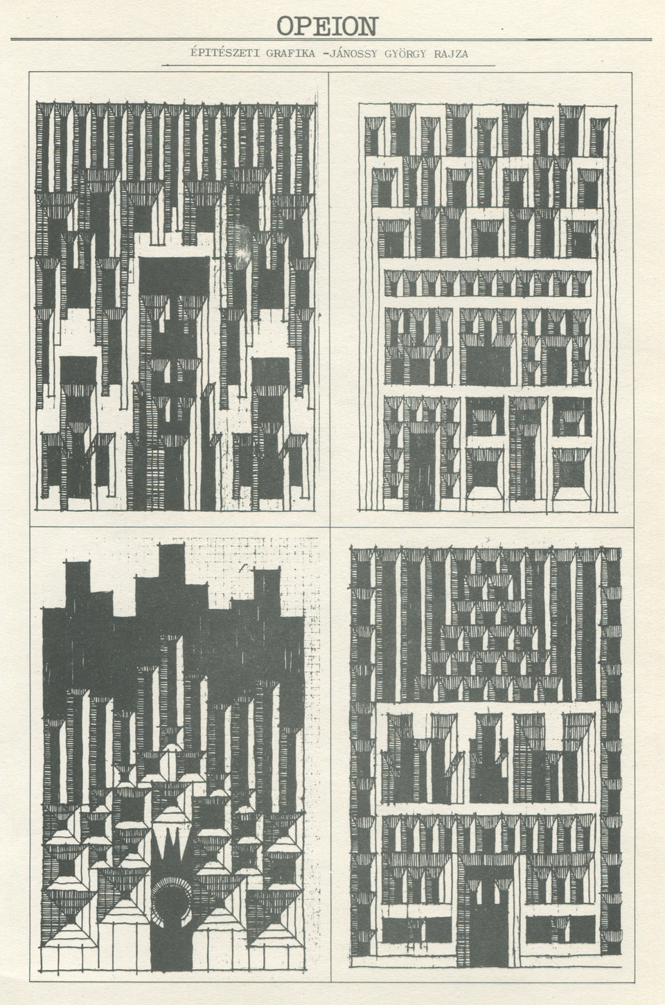 Jánossy György rajzai – OPEION, 1982