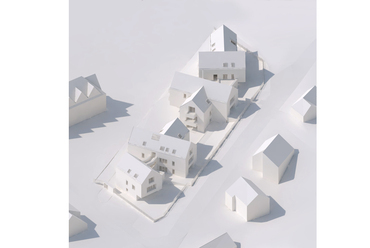 24 lakásos lakóépület Pannonhalmán – CAN Architects – axonometria