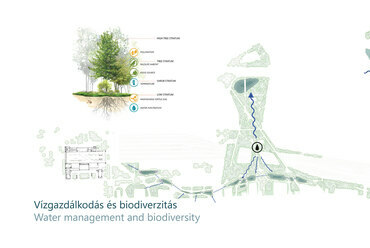 Vízgazdálkodás és biodiverzitás, Az AREP Architects és az építész stúdió terve a Nyugati pályaudvar pályázatán