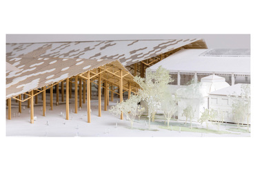 Kengo Kuma & Associates és az M-Teampannon közös pályaműve a Nyugati tervpályázaton