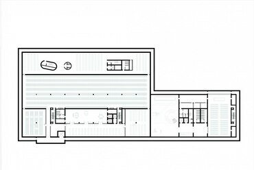 Új Európai Könyvtár, Milánó  - Onsitestudio, Baukuh, Yellow Office - Alaprajz -2. szint