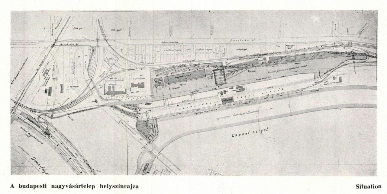 Helyszínrajz. Forrás: Tér és Forma, 1933. 1. szám