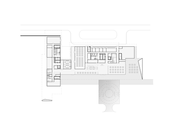 Földszinti alaprajz, hotel – ARDF Studio: A pécsi aquaparkra benyújtott tervpályázata.