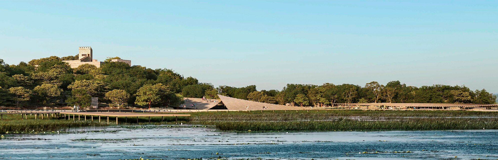 Kengo Kuma & Associates: A Butrinti Nemzeti Park látogatóközpontja.