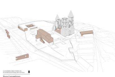 Hortus Contemplationis – Fekete Csilla, Mészáros Nóra és Soltész László terve a Zsámbéki Öregtemplom megújítására kiírt tervpályázaton
