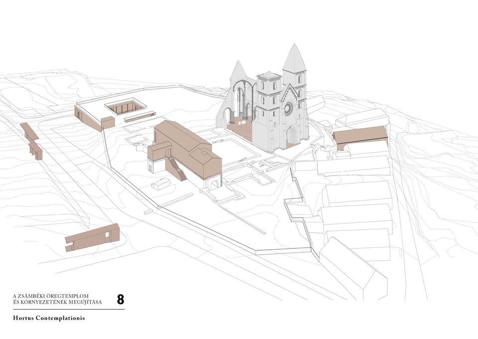 Hortus Contemplationis – Fekete Csilla, Mészáros Nóra és Soltész László terve a Zsámbéki Öregtemplom megújítására kiírt tervpályázaton
