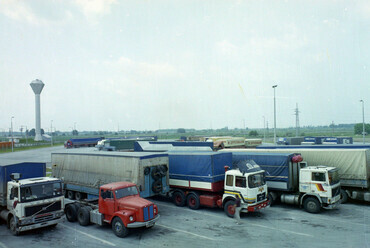 Nagykőrösi út 351., Hungarocamion telep, 1987. Forrás: Fortepan / UVATERV
