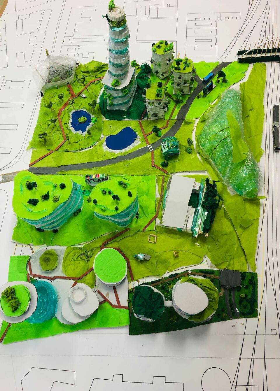 Várostervező Tábor, 7-12 évesek terve a Westend 2 telkére. Forrás: Arkki
