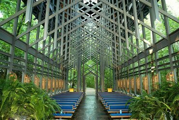 E. Fay Jones: Thorncrown Chapel. Forrás: Thorncrown Chapel/Facebook
