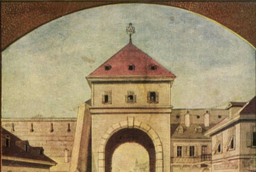 A Hatvani kapu 1840 körül, Warschag Jakab alkotása
