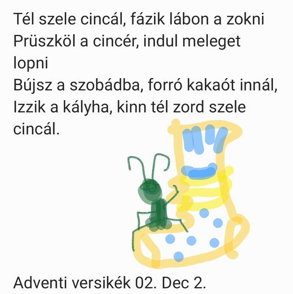 Zöldi Anna: Adventi versike, 2023.
