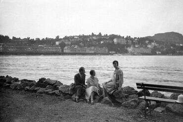 Svájc, Luzern, szemben a parton középen a Casino, jobbra a Palace hotel. Felvétel éve: 1927. / Forrás: Fortepan 29829 / Cholnoky Tamás
