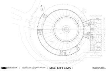 Meglévő állapot. A népligeti Planetárium rehabilitációja. Nagy István János diplomaterve. 2024.
