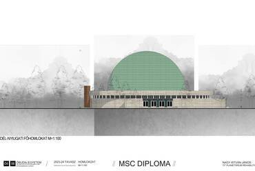 Meglévő állapot. A népligeti Planetárium rehabilitációja. Nagy István János diplomaterve. 2024.
