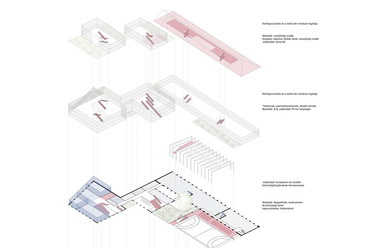 Téri struktúra. A Károli Gáspár Református Egyetem új épületegyüttese – A Gereben Marián Építészek kiemelt megvételt nyert terve.
