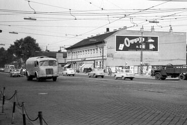 Váci út - Dózsa György út kereszteződése, 1963. Forrás: Fortepan / FŐMTERV
