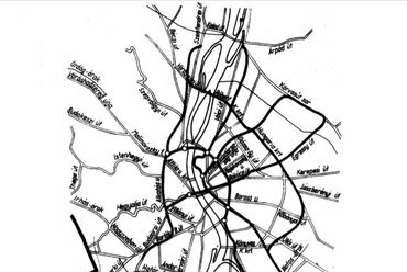 Sztrókay István 1918-as terve. Forrás: Merczi Miklós: Közlekedés a föld alatt Budapesten, 2001
